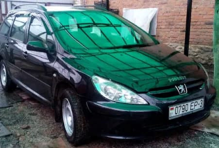 Дефлектор капота (мухобойка) Peugeot 307 с 2001-2005 г.в.до ресталинга (Пежо 307) Вип Тюнинг